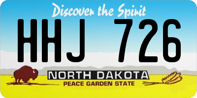 ND license plate HHJ726