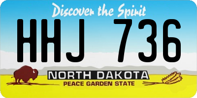 ND license plate HHJ736
