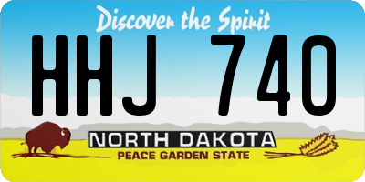 ND license plate HHJ740