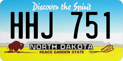 ND license plate HHJ751