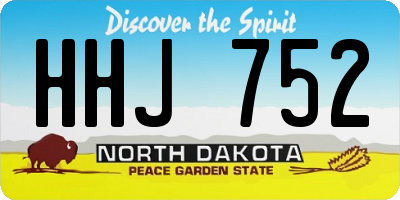 ND license plate HHJ752