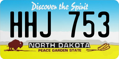 ND license plate HHJ753