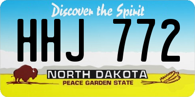 ND license plate HHJ772