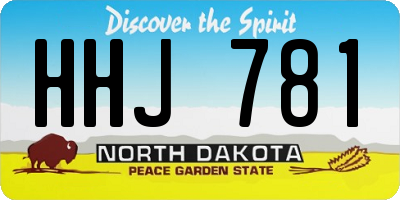 ND license plate HHJ781