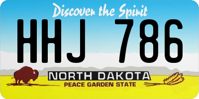 ND license plate HHJ786