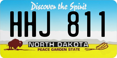 ND license plate HHJ811