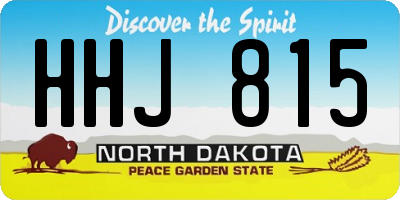 ND license plate HHJ815