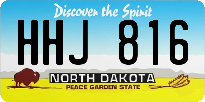 ND license plate HHJ816