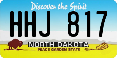 ND license plate HHJ817