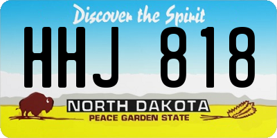 ND license plate HHJ818