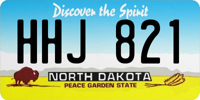 ND license plate HHJ821