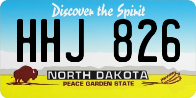 ND license plate HHJ826