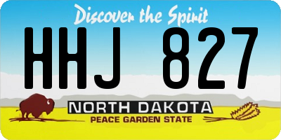 ND license plate HHJ827