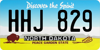 ND license plate HHJ829