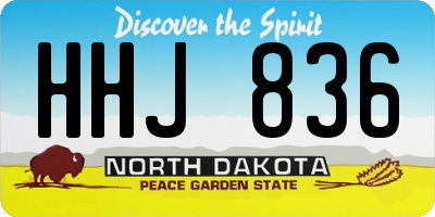 ND license plate HHJ836