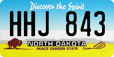 ND license plate HHJ843
