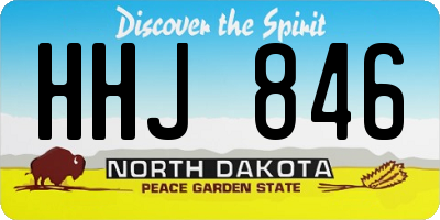 ND license plate HHJ846