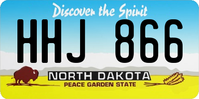 ND license plate HHJ866