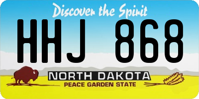 ND license plate HHJ868