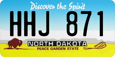ND license plate HHJ871