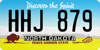 ND license plate HHJ879