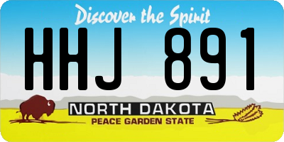 ND license plate HHJ891