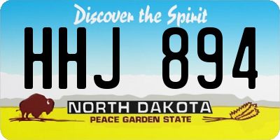 ND license plate HHJ894