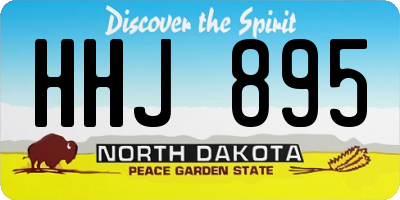 ND license plate HHJ895