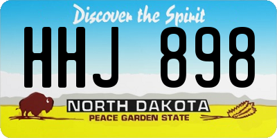 ND license plate HHJ898