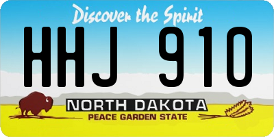 ND license plate HHJ910
