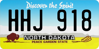 ND license plate HHJ918