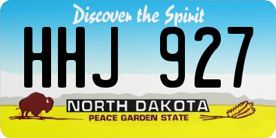 ND license plate HHJ927