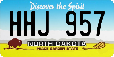 ND license plate HHJ957