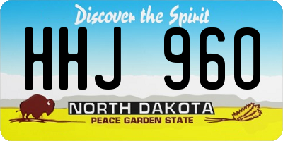 ND license plate HHJ960