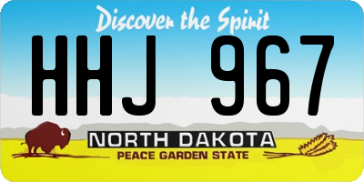 ND license plate HHJ967