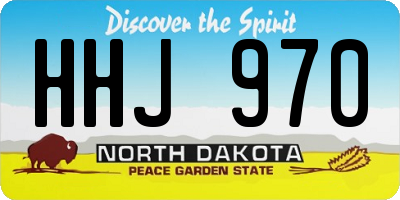 ND license plate HHJ970