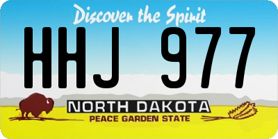 ND license plate HHJ977