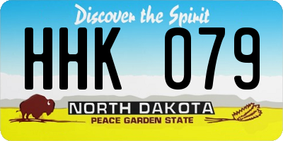 ND license plate HHK079