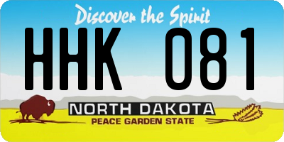 ND license plate HHK081