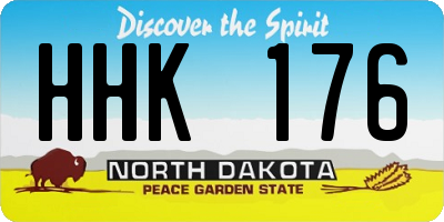 ND license plate HHK176