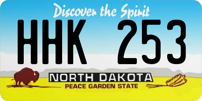 ND license plate HHK253