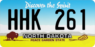 ND license plate HHK261