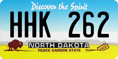 ND license plate HHK262