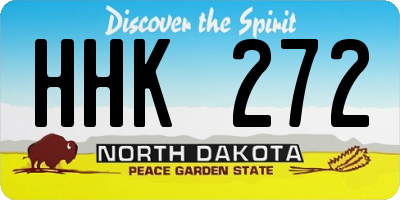 ND license plate HHK272