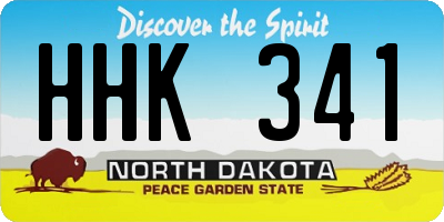 ND license plate HHK341