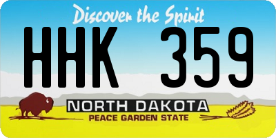 ND license plate HHK359