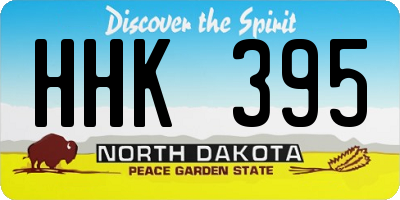 ND license plate HHK395