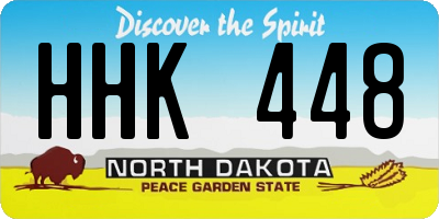 ND license plate HHK448