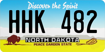 ND license plate HHK482