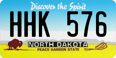 ND license plate HHK576